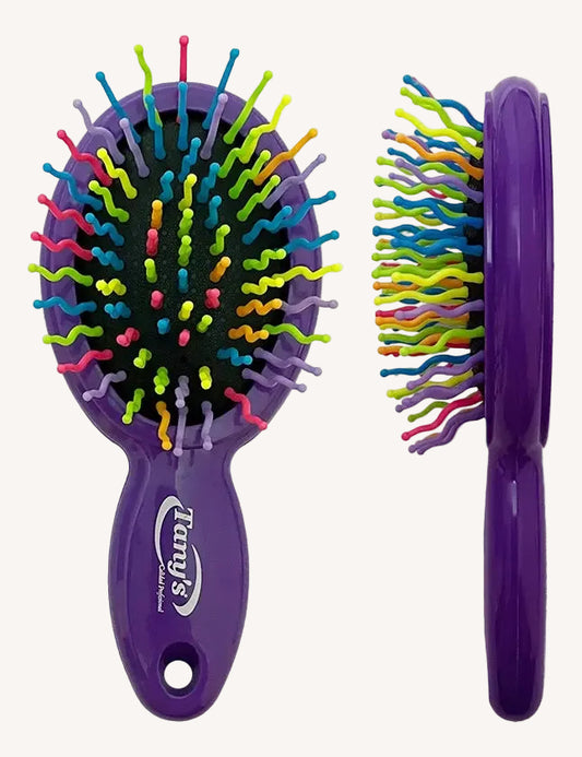CEPILLO ACOLCHADO CON ESPEJO MINI / Cepillo Mini Tipo Paleta con Espejo BR8224M